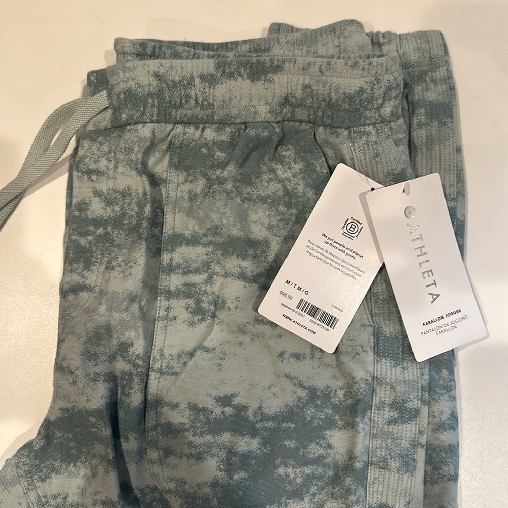 Athleta Farallon Jogger In Fog Camo Coast Grey Size Medium Tall